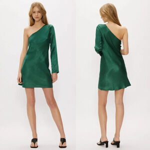 Free People Third Form Running Water One-Shoulder Dress Size 6 NWT $230